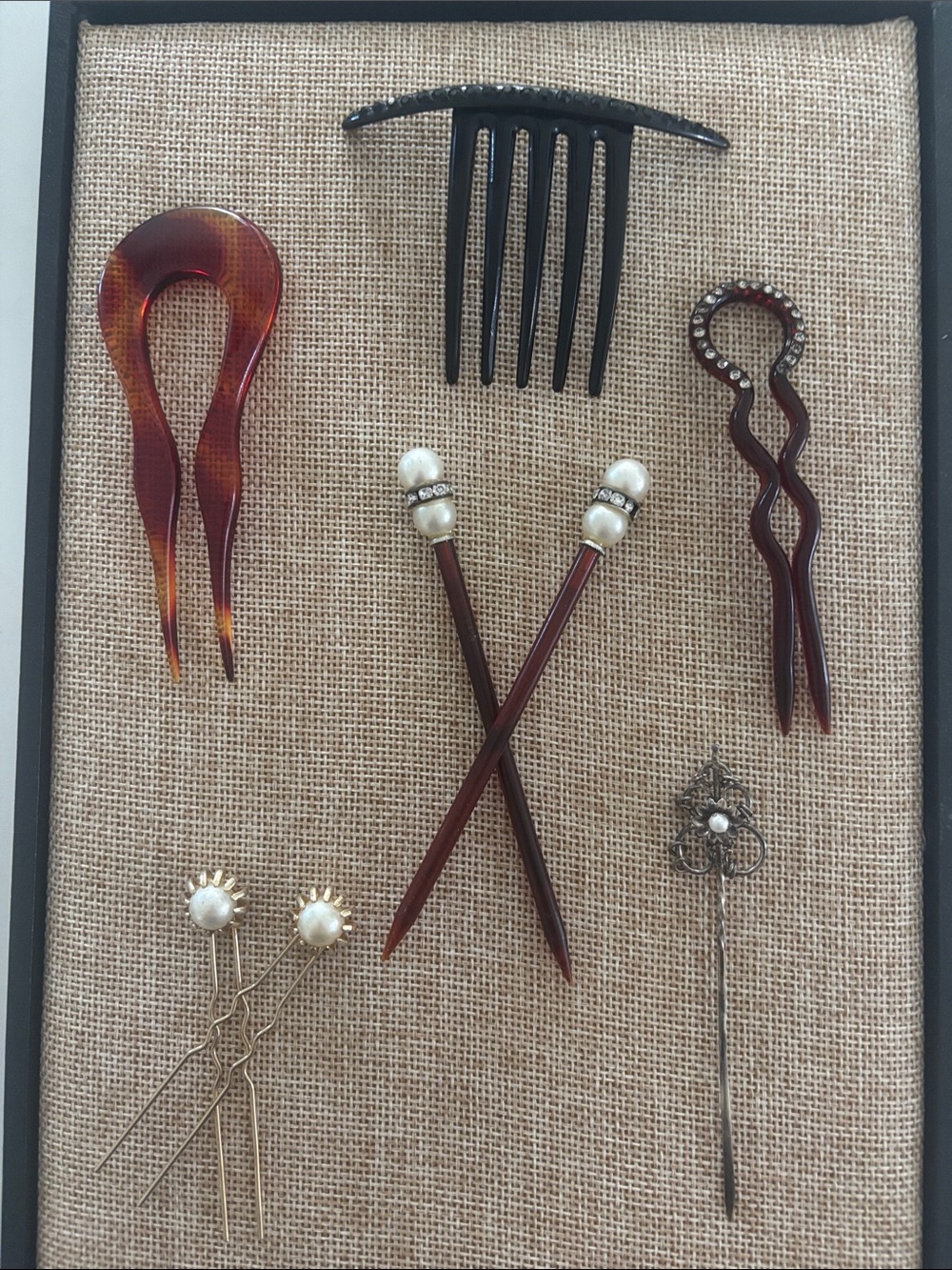Vintage Tortoise Shell / metal’s Hair combs & picks